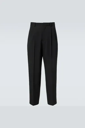 The Row Pantalones Silas rectos de gabardina de lana