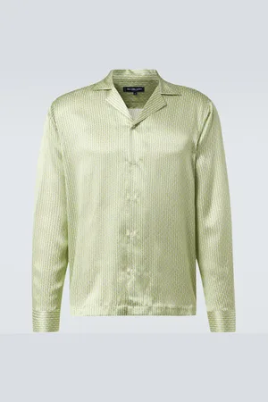 Frescobol Carioca Camisa Safra de seda estampada
