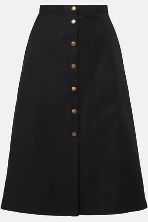 Moncler Falda midi de mezcla de algodón