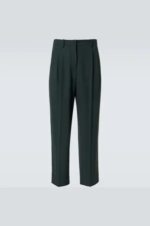 The Row Pantalones Silas rectos de gabardina