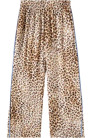 MONNALISA Pantalones anchos de satén estampados