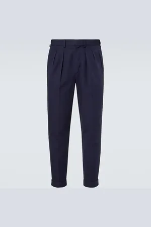 Tom Ford Pantalones rectos de algodón y seda