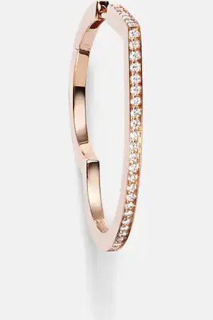 Repossi Pendiente de aro único Antifer Heart Large de oro rosa con diamantes