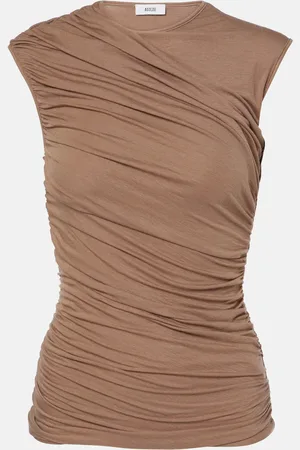 AGOLDE Tank top Ester fruncido