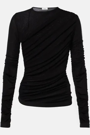 AGOLDE Top Tania de jersey fruncido