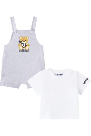 Moschino Bebé - set Teddy de camiseta y peto