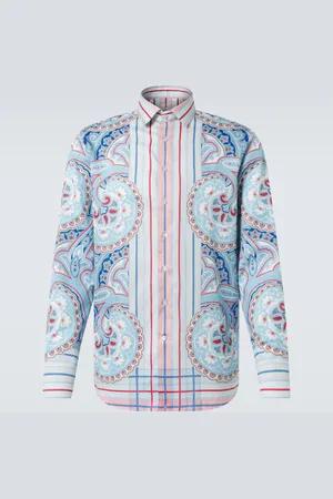 Etro Camisa de algodón estampado paisley