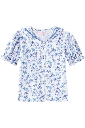 La Coqueta Blusa Georgina de algodón floral
