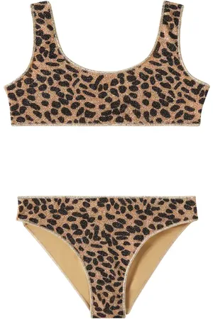 Oseree Oséree Kids Bikini Lumière de lamé estampado