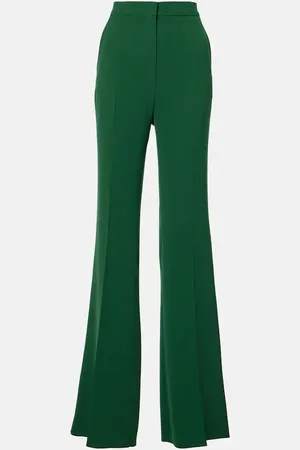 Max Mara Pantalones rectos de cady de tiro alto