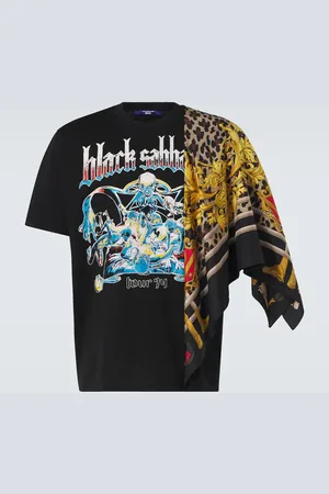 JUNYA WATANABE Camiseta Sabbath negra con capa