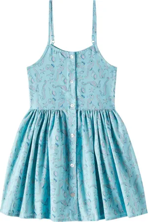 The New Society Vestido Io de algodón estampado