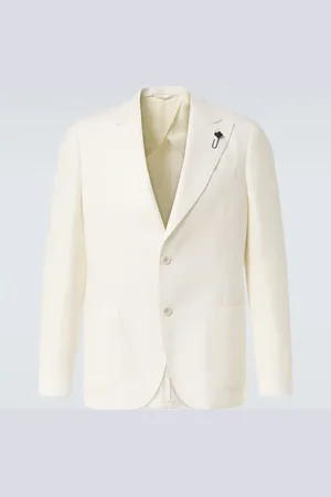 LARDINI Blazer de lana, lino y seda
