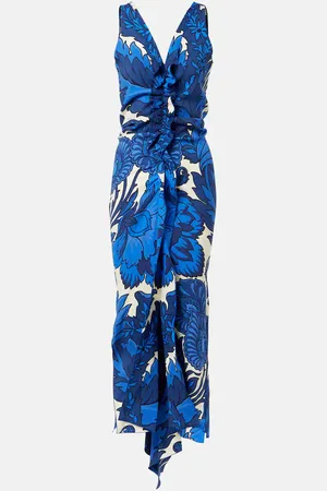 Etro Vestido largo en jacquard floral