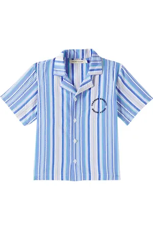 The New Society Camisa Tebas de algodón a rayas