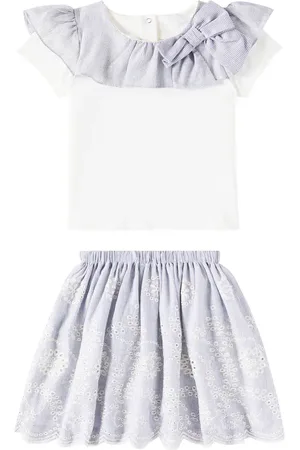 PATACHOU Set de camiseta y falda en mezcla de algodón