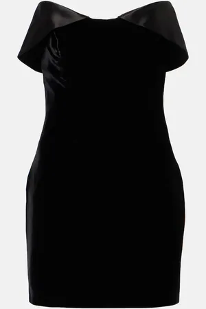 MUGLER Vestido corto de terciopelo