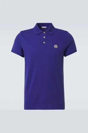 Moncler Polo de piqué de algodón con logo