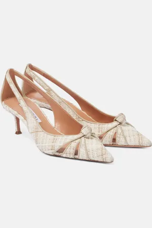 Aquazzura Salones Premiere 50 de tweed con aberturas