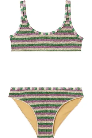 Oseree Oséree Kids Bikini de lamé a rayas