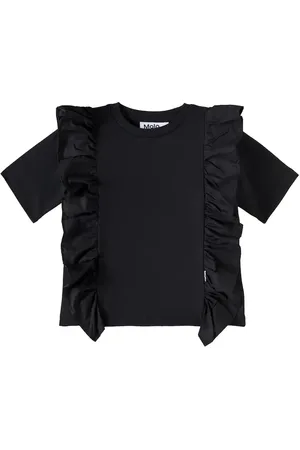 Molo Blusa Riva de algodón con volantes