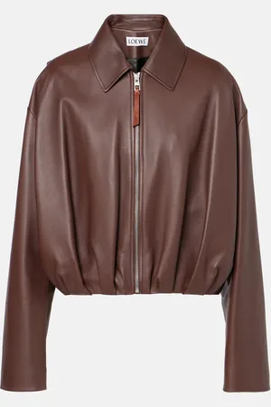 Loewe Chaqueta de piel fruncida