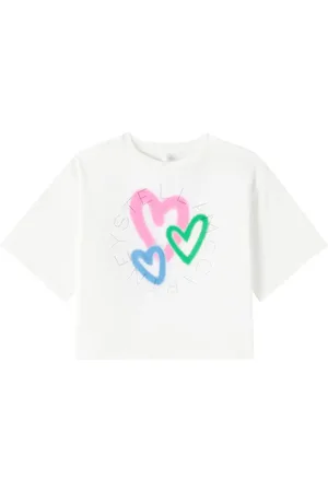 Stella McCartney Camiseta en jersey de algodón con logo