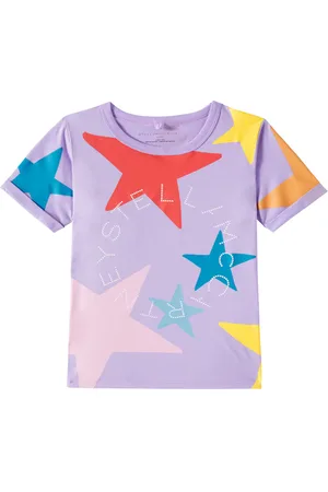 Stella McCartney Camiseta en jersey de algodón estampada