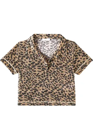 Oseree Oséree Kids Polo Lumière de lamé estampado