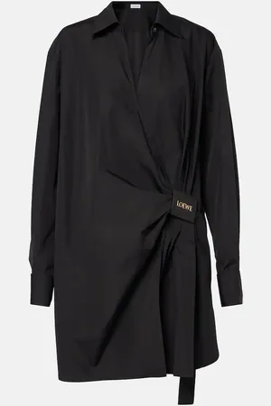 Loewe Vestido camisero de algodón drapeado