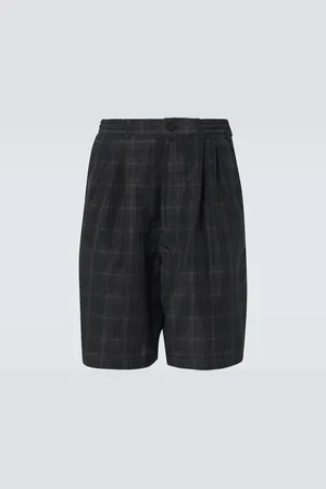 Comme des Garçons Comme des Garçons Homme Shorts en mezcla de lino a cuadros