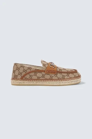 Gucci Mocasines de lona GG con Horsebit