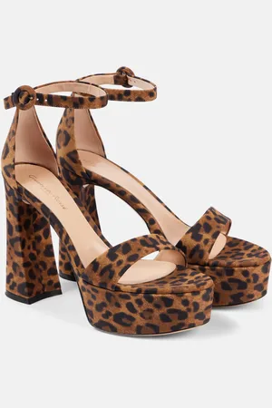 Gianvito Rossi Sandalias con estampado de leopardo