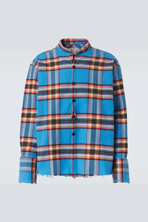 GREG LAUREN Camisa de algodón a cuadros
