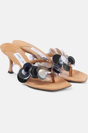 Jimmy Choo Sandalias Freja 70 de ante con lentejuelas