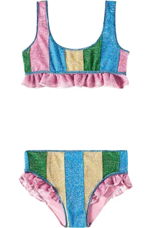 Oseree Oséree Kids Bikini Lumière de lamé a rayas