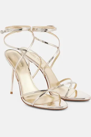 PARIS TEXAS Sandalias Liz 105 de piel efecto espejo