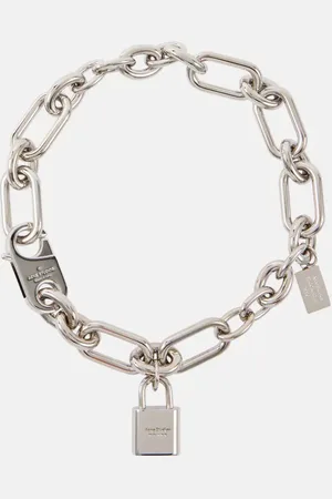 Acne Studios Collar de cadena con colgante de logo
