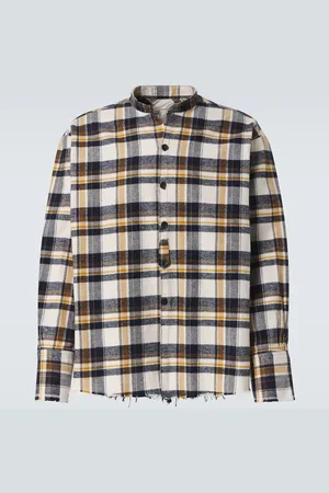 GREG LAUREN Camisa de algodón a cuadros