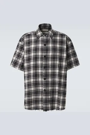 GREG LAUREN Camisa de algodón a cuadros