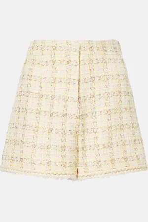 Giambattista Valli Shorts de mezcla de algodón a cuadros