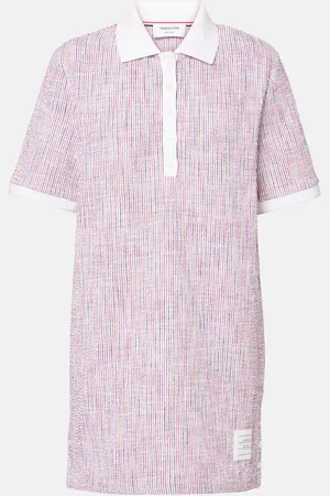 Thom Browne Vestido en tweed de mezcla de algodón