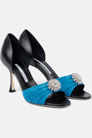 Manolo Blahnik Mules Ansak 90 de ante adornados