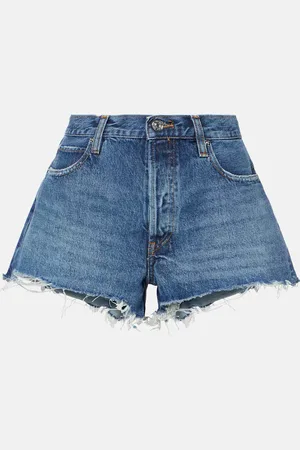 Frame Shorts The Hang en denim de tiro medio