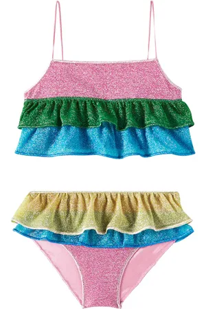 Oseree Oséree Kids Bikini Lumière de lamé a rayas