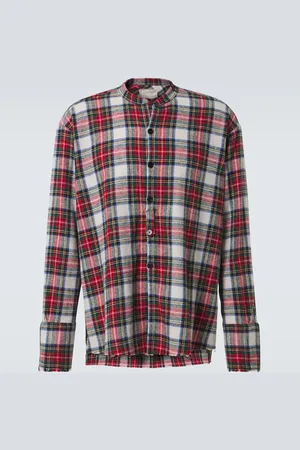GREG LAUREN Camisa de algodón a cuadros