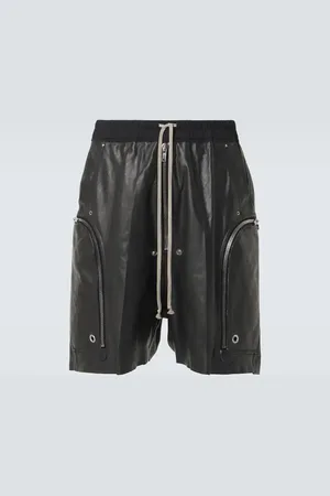 Rick Owens Shorts de piel