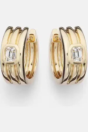 STONE AND STRAND Pendientes Trio Ridge de oro de 14 ct con diamantes