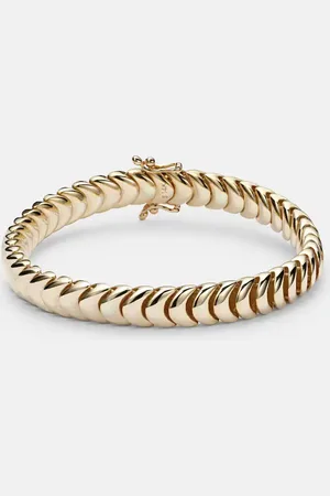 STONE AND STRAND Pulsera La Scala de oro de 14 ct
