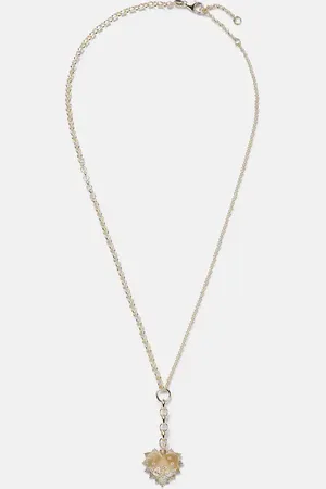 Foundrae Collar Love de oro de 18 ct con diamantes